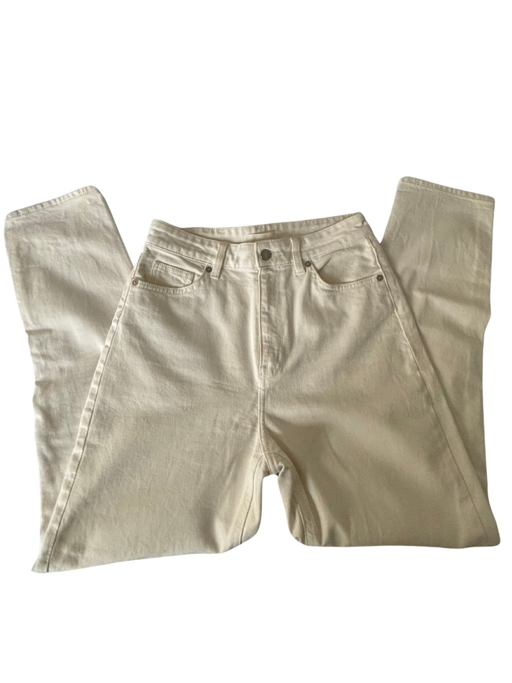 H&M Off White Mom Jeans size 6